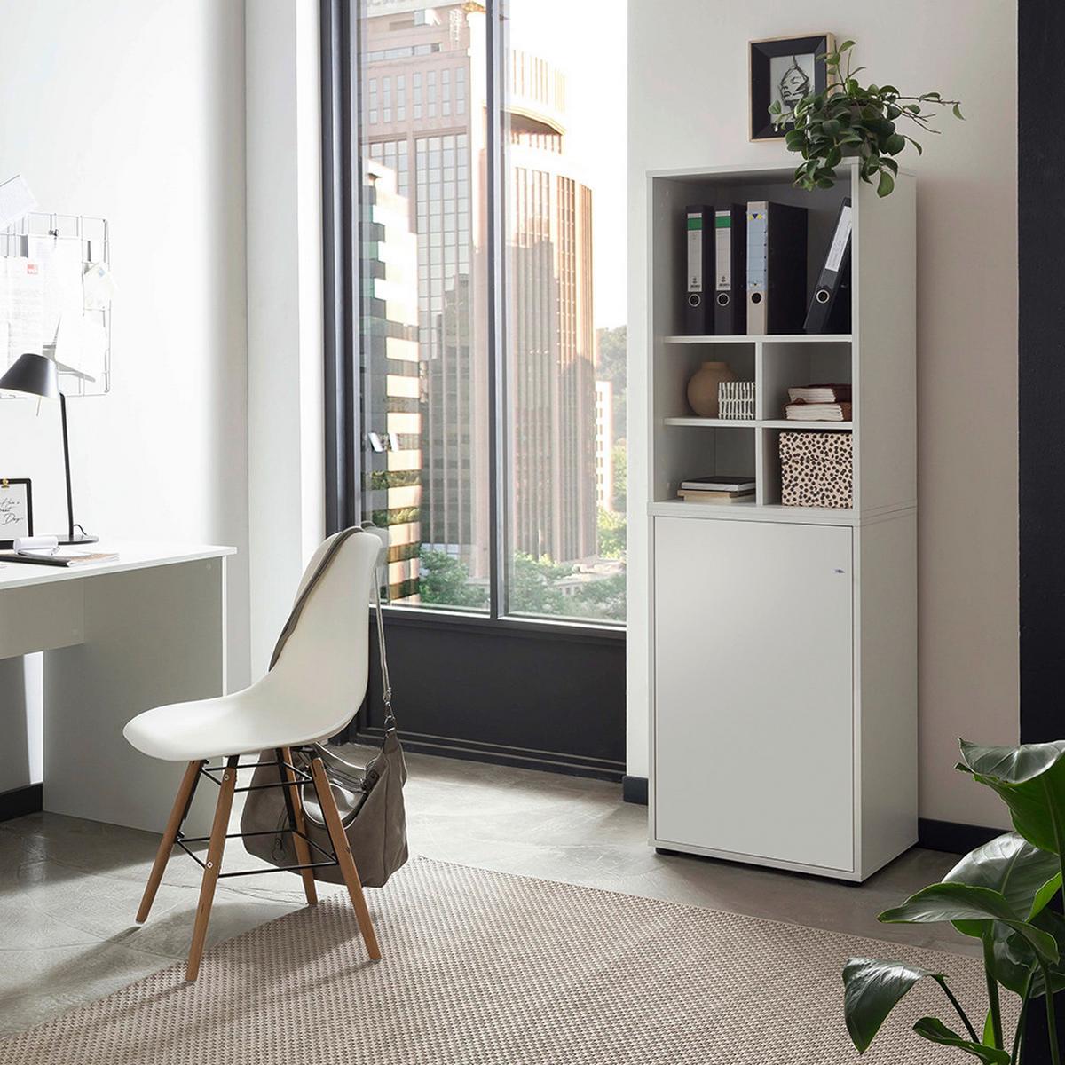 Aktenschrank U 510 T Weiß ca. 50,9x83,6x41cm - Weiß, MODERN, Holzwerkstoff (50,9/83,6/41cm) - MID.YOU