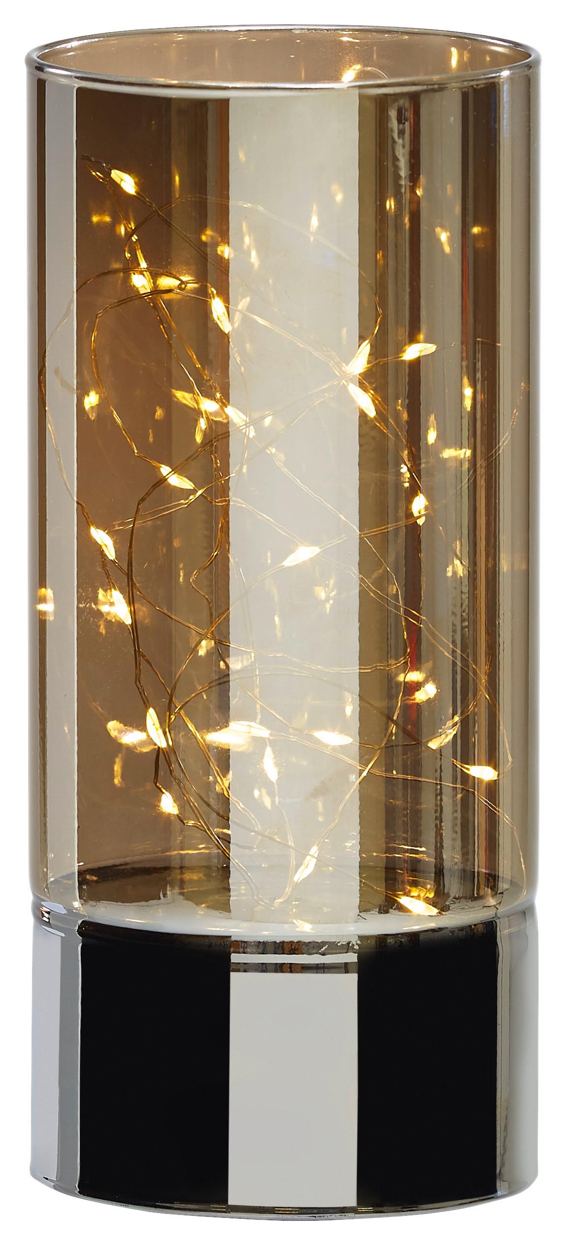 KOLUMNA DEKORACYJNA JP16873 - szary, Lifestyle, szkło (9/20cm) - X-Mas