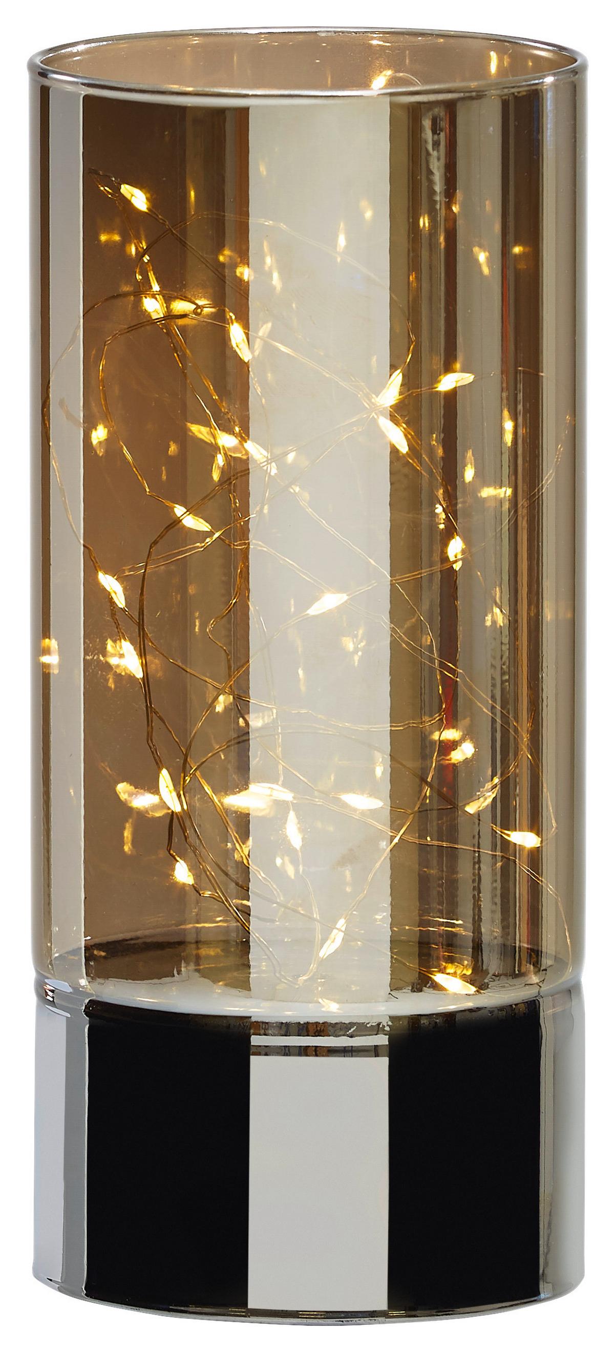 KOLUMNA DEKORACYJNA JP16873 - szary, Lifestyle, szkło (9/20cm) - X-Mas