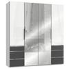Ormar S Klasičnim Vratima Level 36 D - bijela/boje grafita, Moderno, drvni materijal/metal (200/216/58cm) - Modern Living