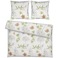 Bettwäsche Bilbai XXL Grün/Weiß ca. 200x200cm - Weiß/Grün, LIFESTYLE, Textil (200/200cm) - Modern Living