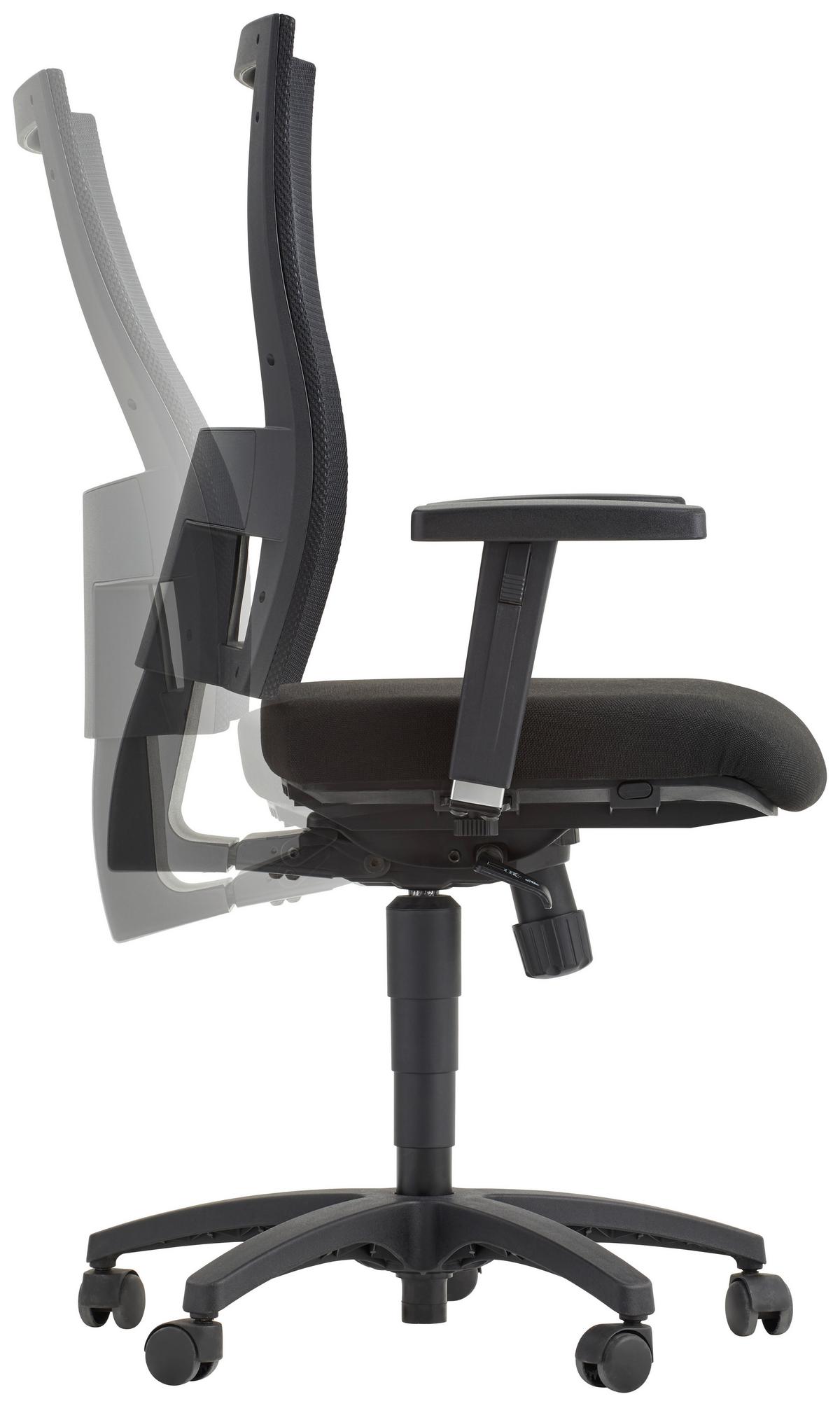 KRZESŁO OBROTOWE X-PANDER PLUS - czarny, Design, tworzywo sztuczne/tkanina (48/96-114/48cm) - Topstar