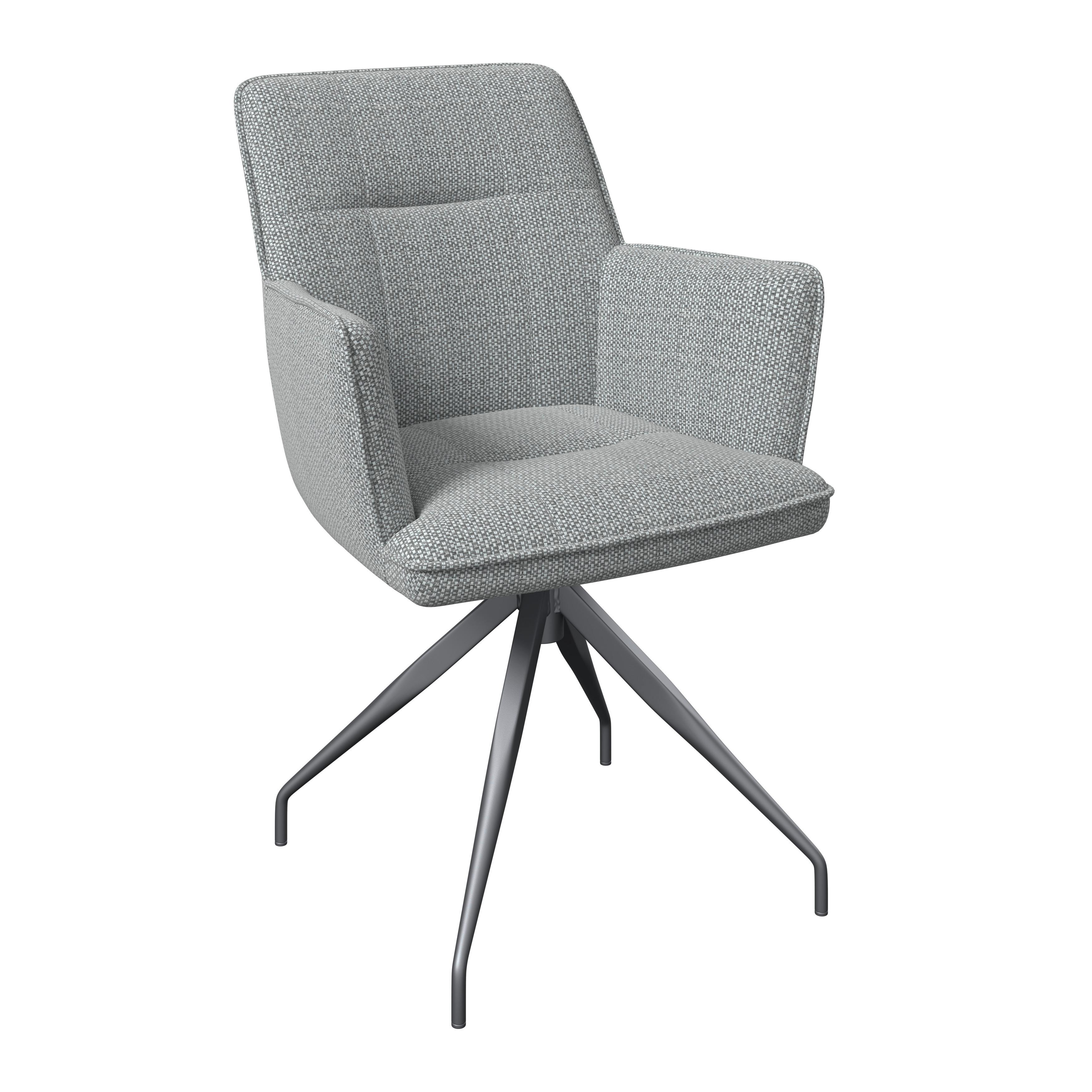 UTESTOL GLAMOUR - beige/antracit, Modern, metall/textil (62/62/87cm) - Mömax
