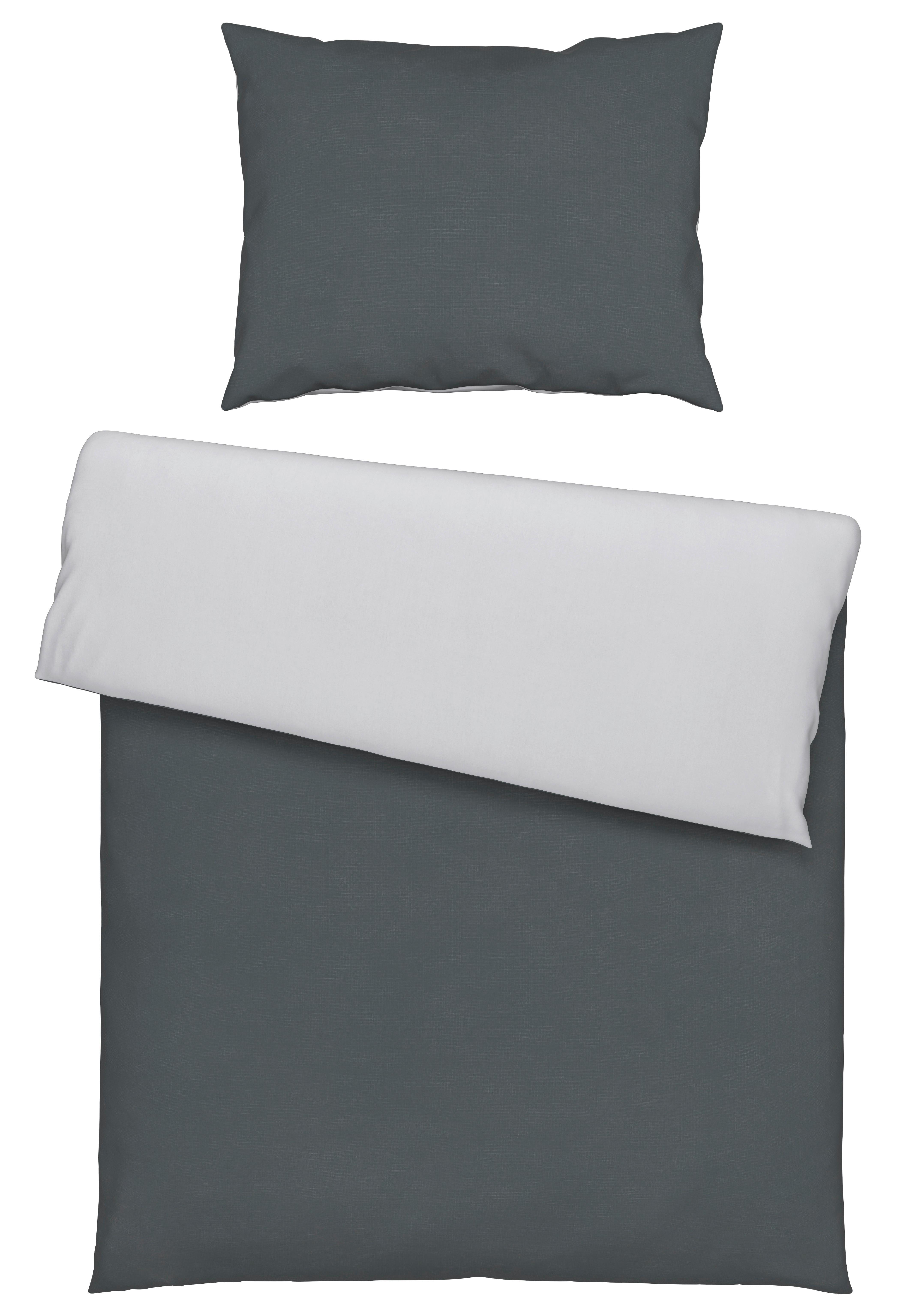 Ágyneműhuzat-garnitúra Annika - ezüst/antracit, textil (140/200cm) - Modern Living