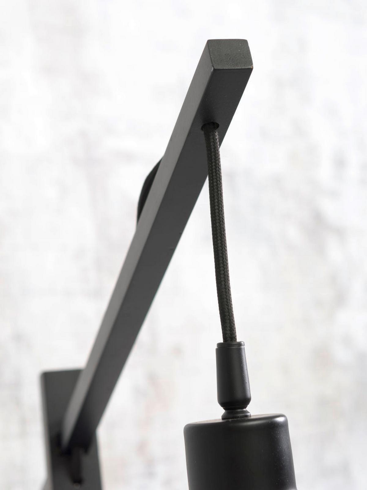 Stoječa Svetilka Bali - črna/naravne barve, Trend, les (44/176cm) - Good & Mojo