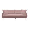 Mega Sofa Kiss - boje kroma/prljavo ružičasta, Moderno, drvo/metal (241/90/117cm) - Mömax