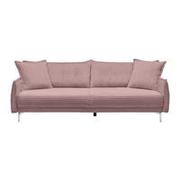 Mega Sofa Kiss - boje kroma/prljavo ružičasta, Moderno, drvo/metal (241/90/117cm) - Mömax
