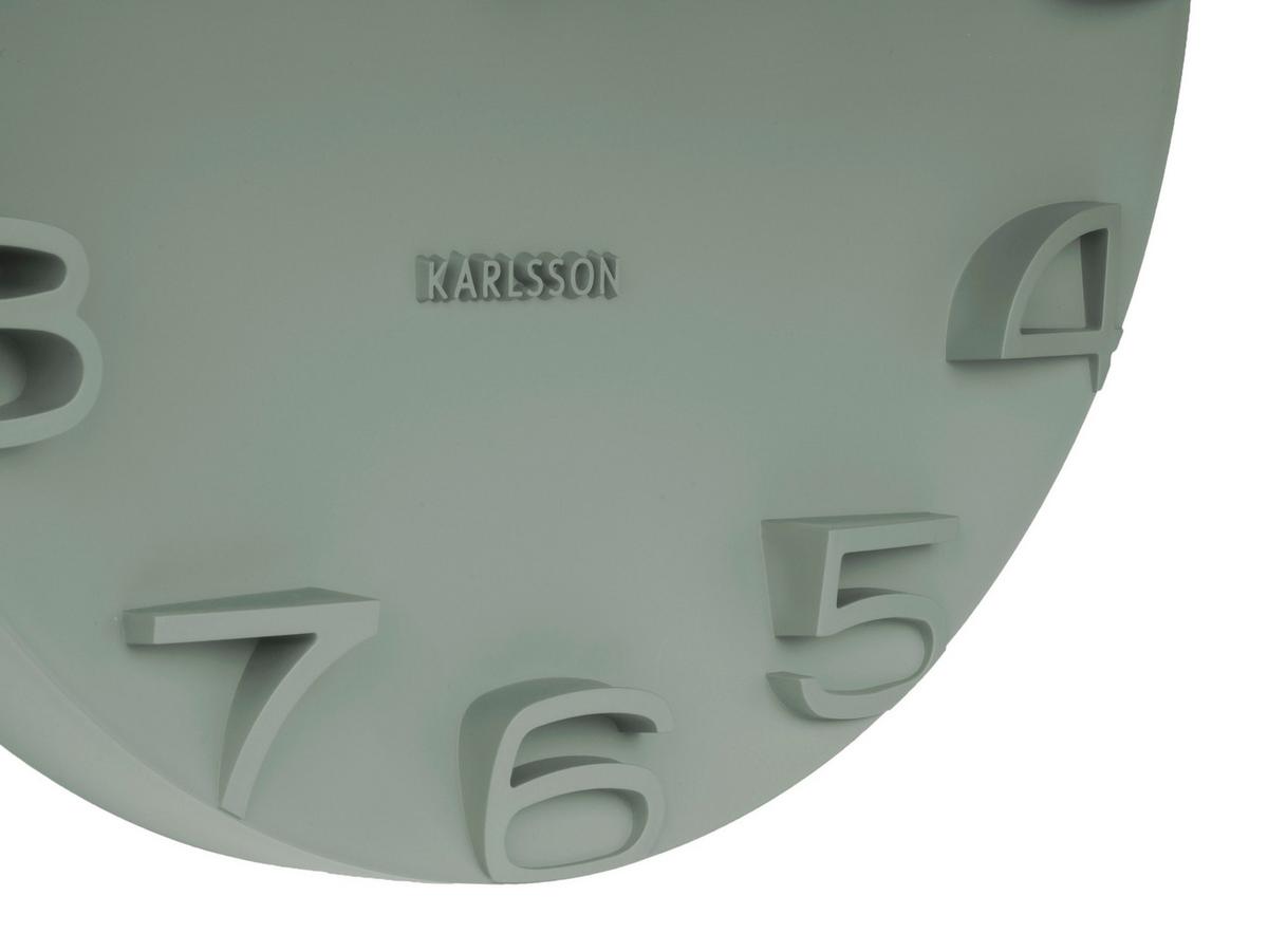 ZEGAR ŚCIENNY KA5311GR - zielony, Basics, tworzywo sztuczne (42/42/5cm) - Karlsson