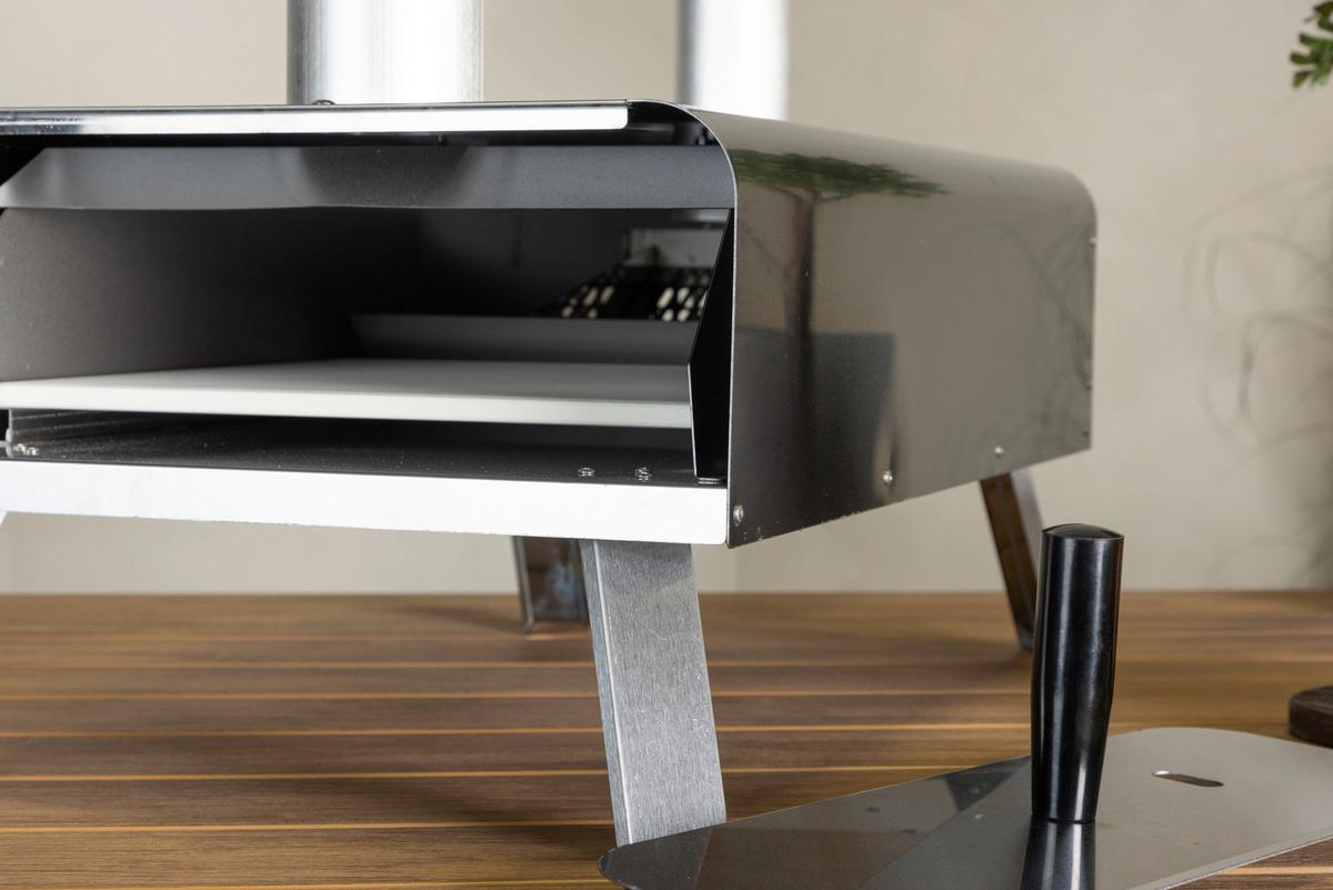 Pizzaofen Digos ca. 85,8x49,9x37 cm Silber - Silberfarben, KONVENTIONELL, Metall (85.8/49.9/37cm) - Gardenson