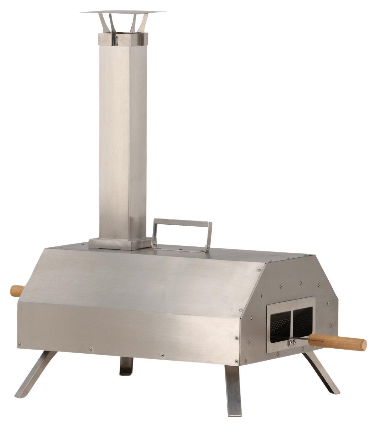 Pizzaofen Hamna ca. 76,4x68,1x40 cm Silber - Silberfarben, KONVENTIONELL, Metall (76,4/68,1/40cm) - Gardenson