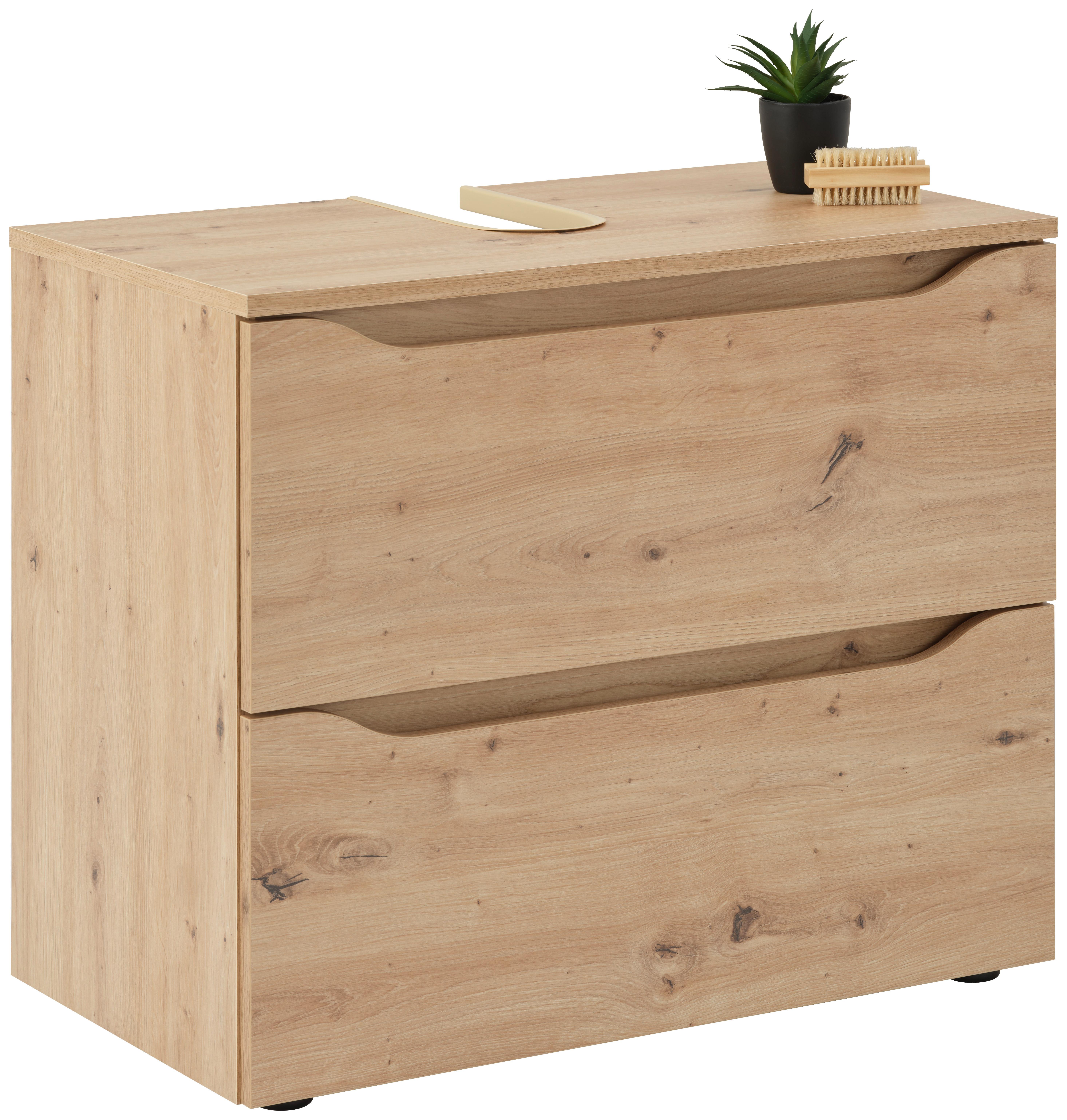 Bază pentru lavoar Giga - culoare lemn stejar/stejar Artisan, Modern, material pe bază de lemn (70/60/40cm)