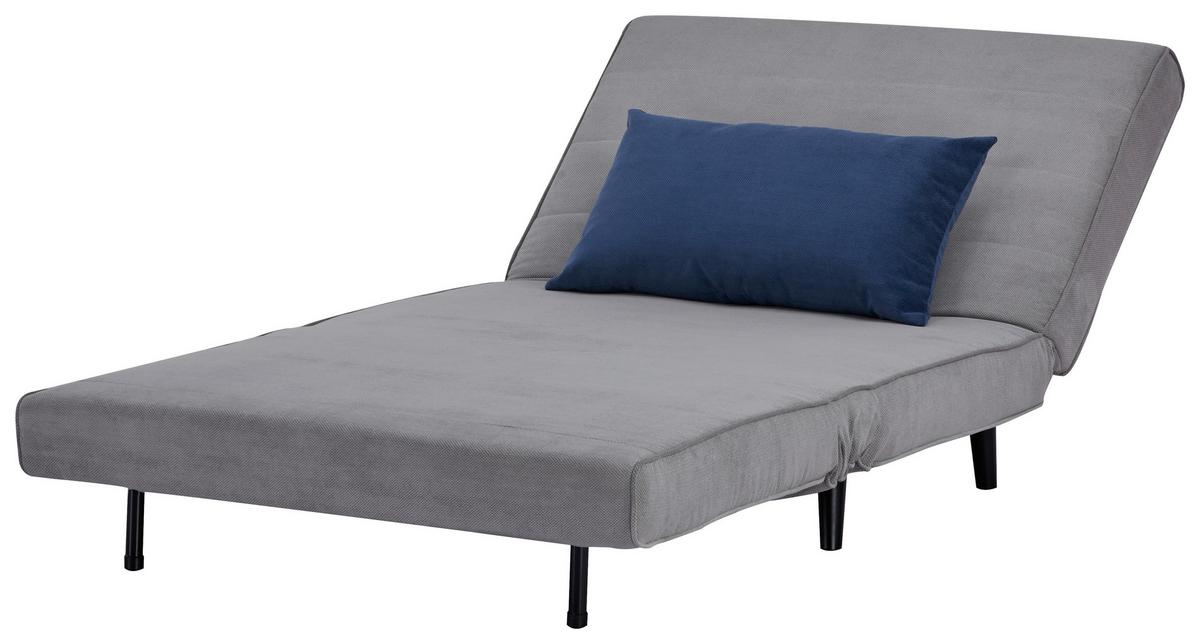 Fotoliu extensibil SVEN - gri, Modern, lemn/textil (101/81/90cm) - Modern Living
