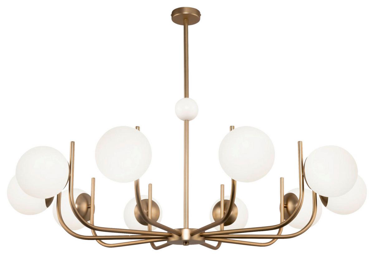 Kronleuchter Rendez-Vous Messingfarben max. 40 Watt - Messingfarben, Basics, Glas/Metall (116/27,6/116cm) - MAYTONI