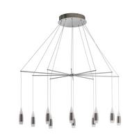 Hängeleuchte 39326_santiga - Weiss/Nickelfarben, Design, Kunststoff/Metall (135/41,5/110cm) - Eglo