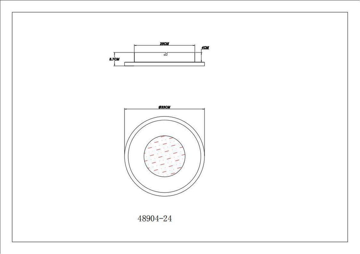 Led Stropna Svjetiljka Wiley - bijela/siva, Basics, metal/plastika (33/5,7cm) - Globo