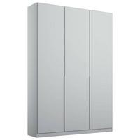 Dulap cu uși rotative ALABAMA - gri deschis, Modern, material pe bază de lemn (136/229/54cm)