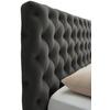STOPPAD SÄNG KATAR -EXKLUSIV- - svart/antracit, Klassisk, textil (200/200cm) - Mömax