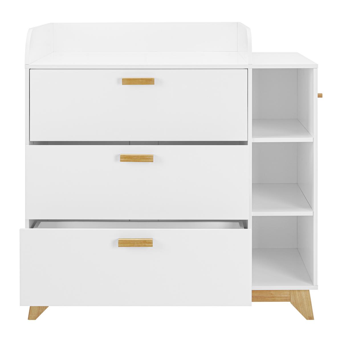 Komoda Za Previjanje Milan - bijela, Moderno, drvo (109,4/109,5/76cm) - Bessagi Kids