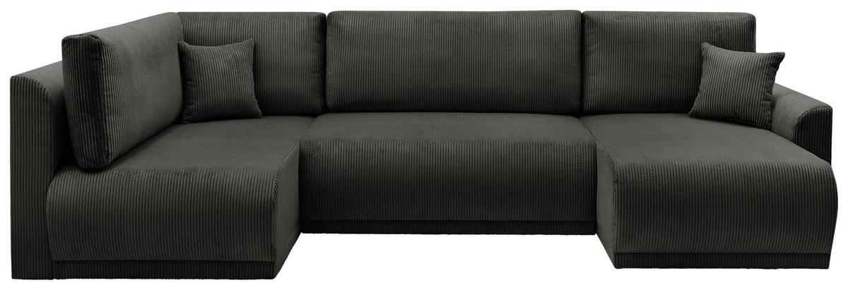 Coltar Kim - negru, Modern, lemn (146/313/160cm) - Modern Living