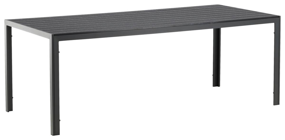 GARTENTISCH BREAK - Schwarz, KONVENTIONELL, Metall (205/90/73,5cm) - Gardenson