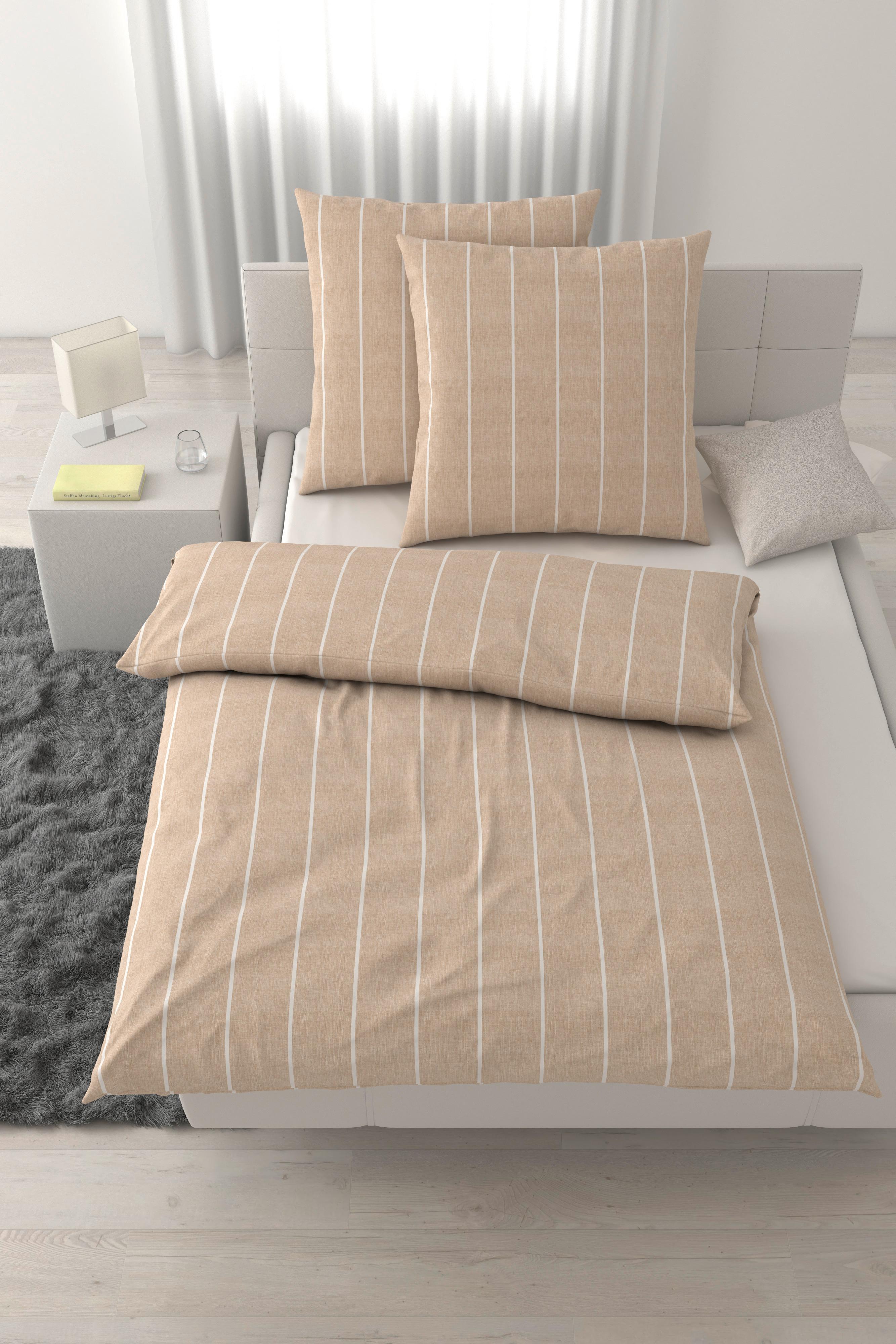 Bettwäsche Tyline XXL Beige ca. 200x200cm - Beige, Textil (200/200cm) - Mömax
