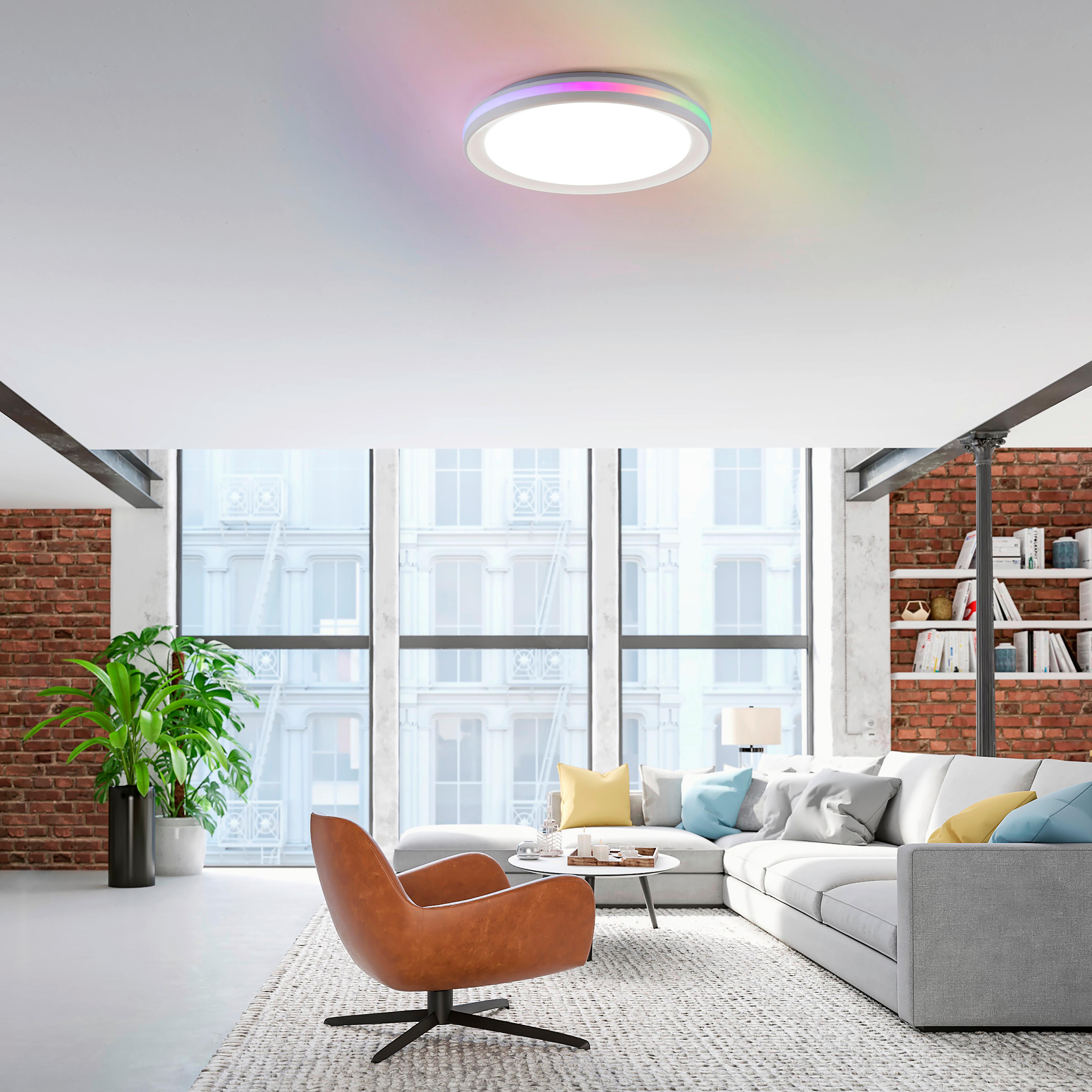 LAMPA SUFITOWA LED 15544-16 RIBBON - biały, Konventionell, tworzywo sztuczne/metal (40/6,5cm)