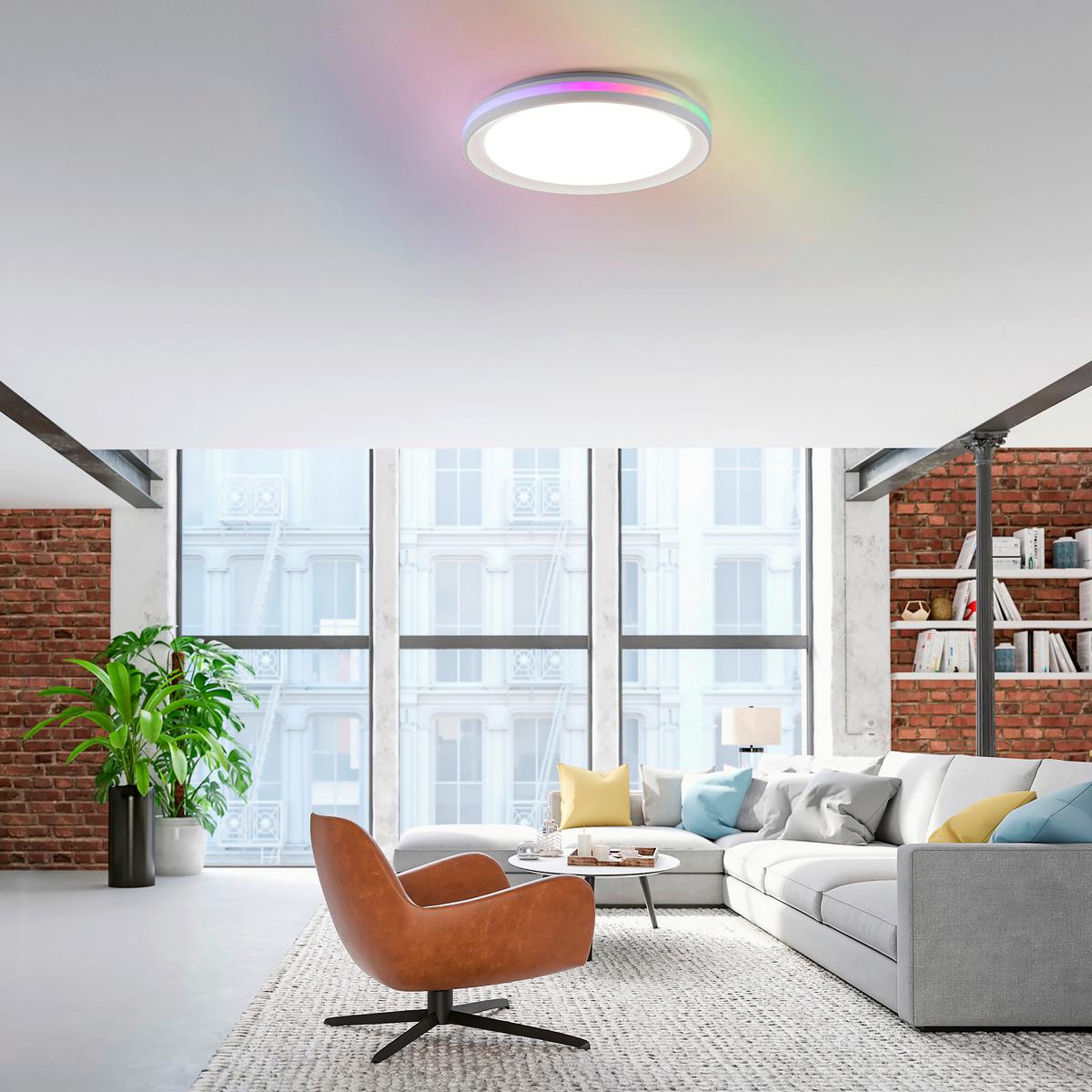 LAMPA SUFITOWA LED 15544-16 RIBBON - biały, Konventionell, tworzywo sztuczne/metal (40/6,5cm)