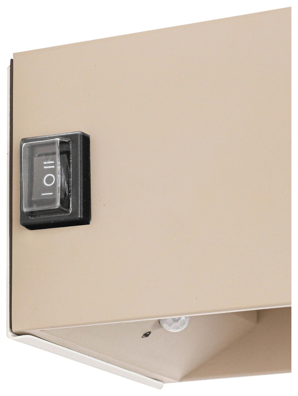 LED-Wandleuchte Hero2 Sandfarben max. 3 Watt - Sandfarben, MODERN, Kunststoff/Metall (10,28/10,1/8,05cm) - Modern Living