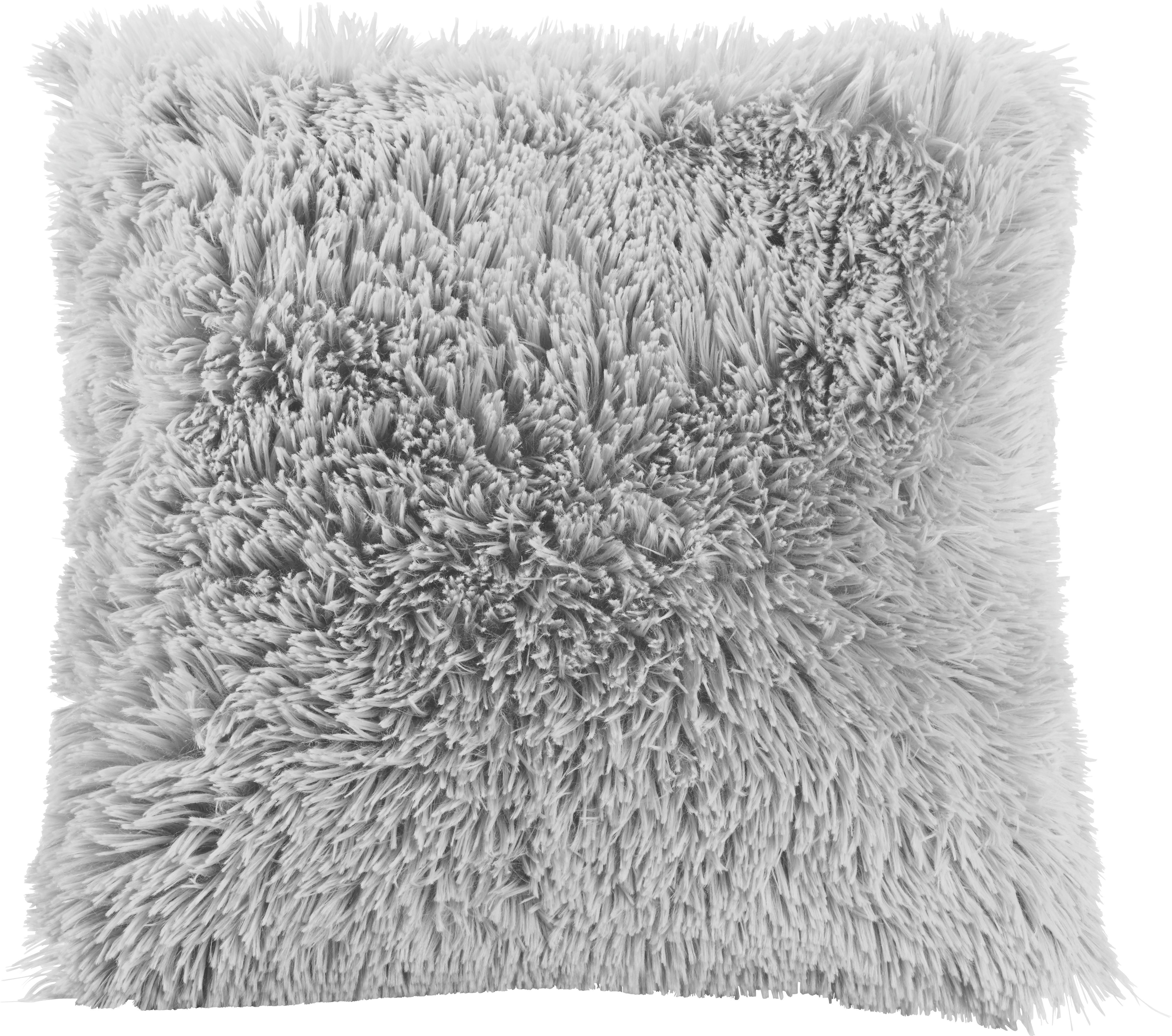 Zierkissen Fluffy in Hellgrau ca. 45x45cm - Hellgrau, Textil (45/45cm) - Modern Living
