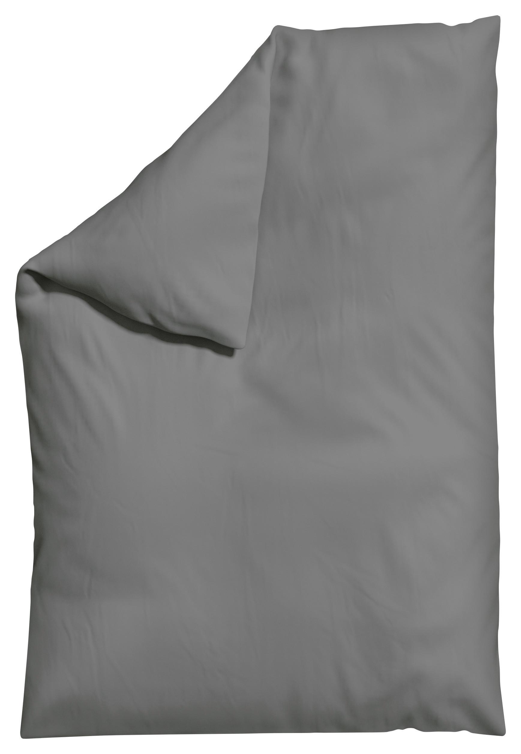 Bettdeckenbezug Woven Satin Grau ca. 135-140x200cm - Grau, Basics, Textil (135-140/200cm) - Schlafgut