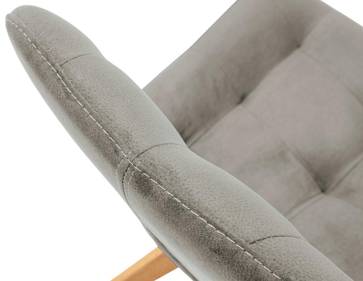 KRZESŁO BELFAST - jasnoszary, Konventionell, tkanina/drewno (56/84/63cm) - Carryhome