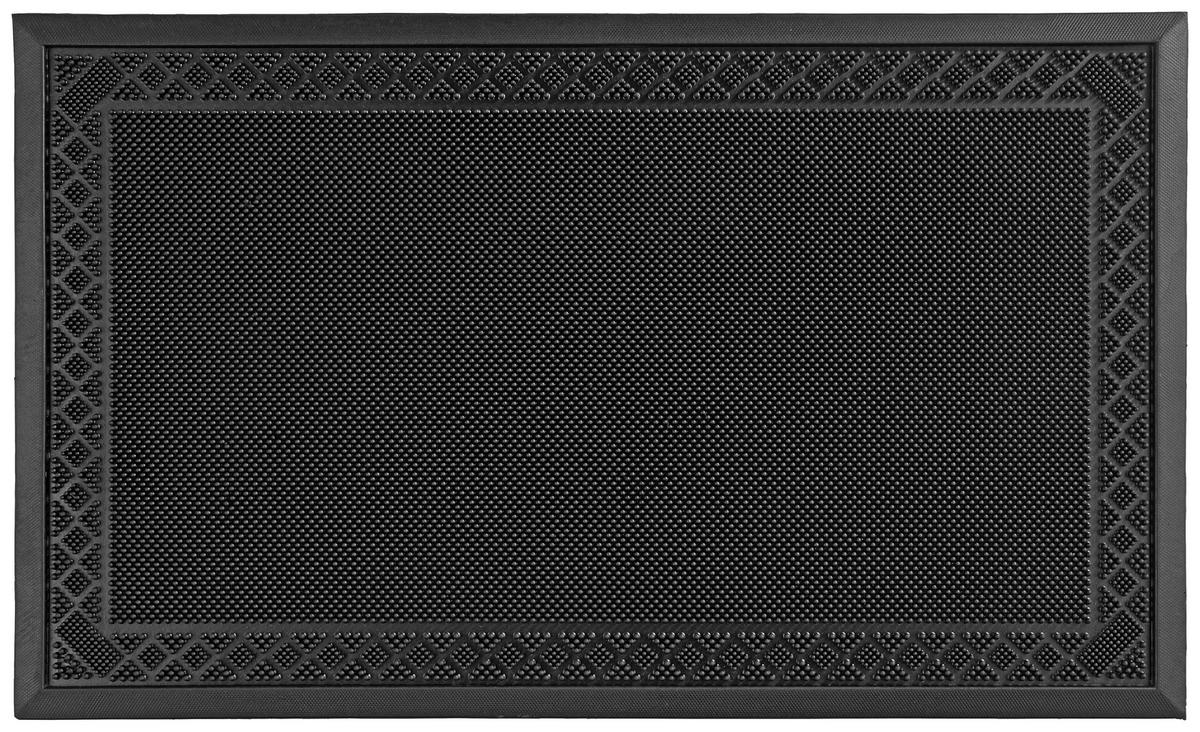 Fußmatte Linus in Schwarz ca.60x80cm - Schwarz, Kunststoff (60/80cm) - Mömax