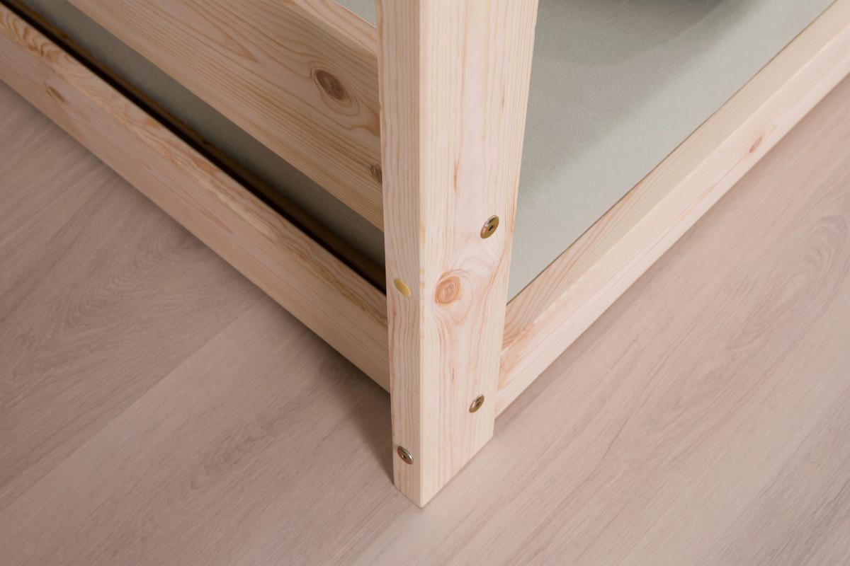Stauraumbett Holz Fußball ca. 97x213 cm Kiefer - Naturfarben, MODERN, Holz (90/200cm) - MID.YOU