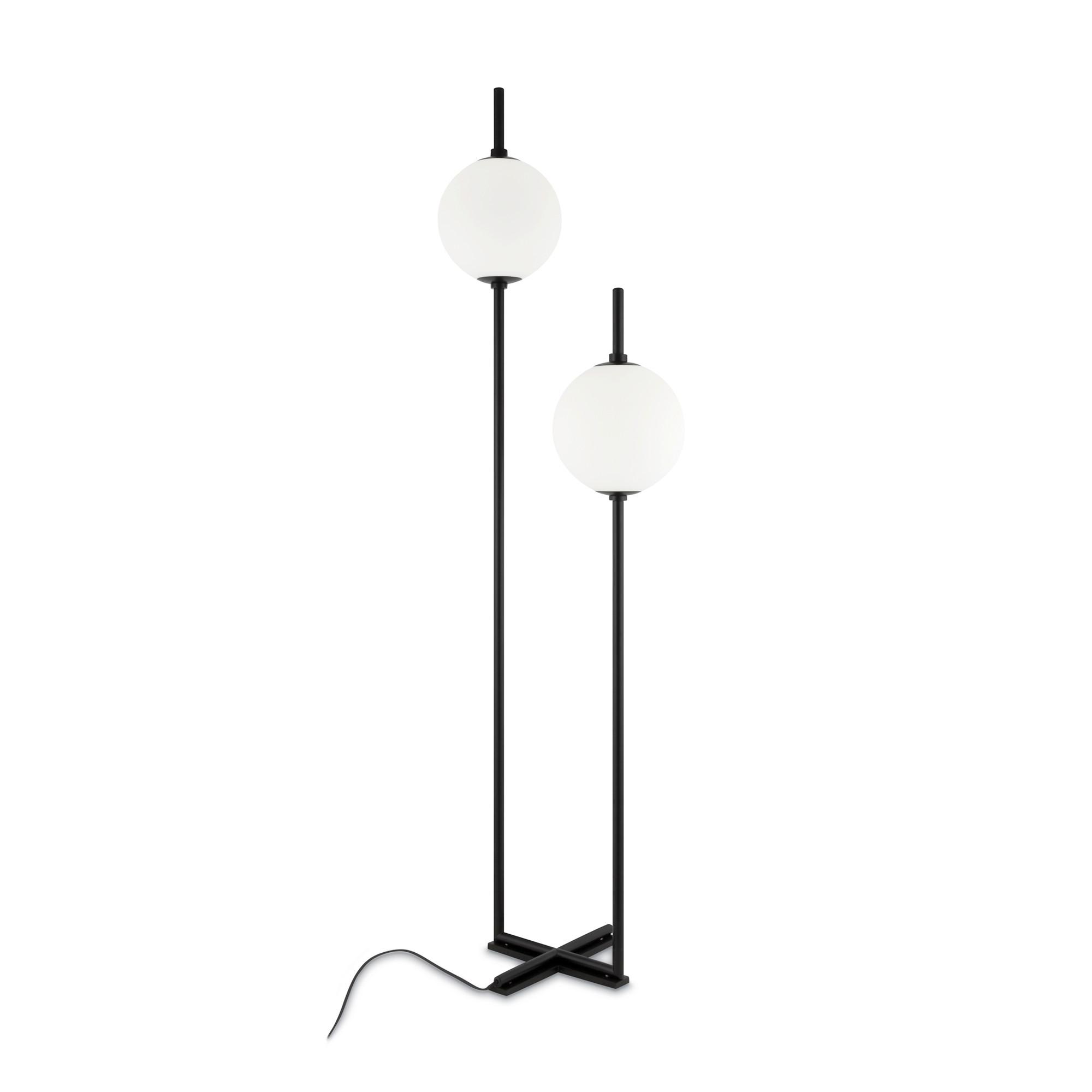 Stehleuchte The Sixth Sense Schwarz max. 12 Watt - Schwarz/Weiß, Trend, Glas/Metall (44/32/150cm) - MAYTONI