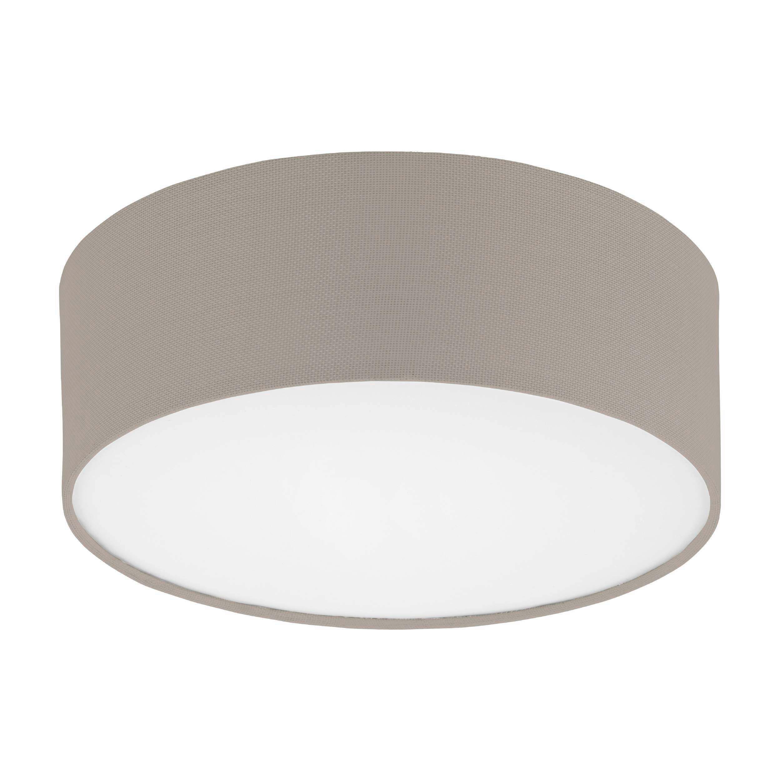 Deckenleuchte 32673 Revilla Weiss/taupe - Taupe/Weiss, Basics, Textil/Metall (38/11cm) - Eglo