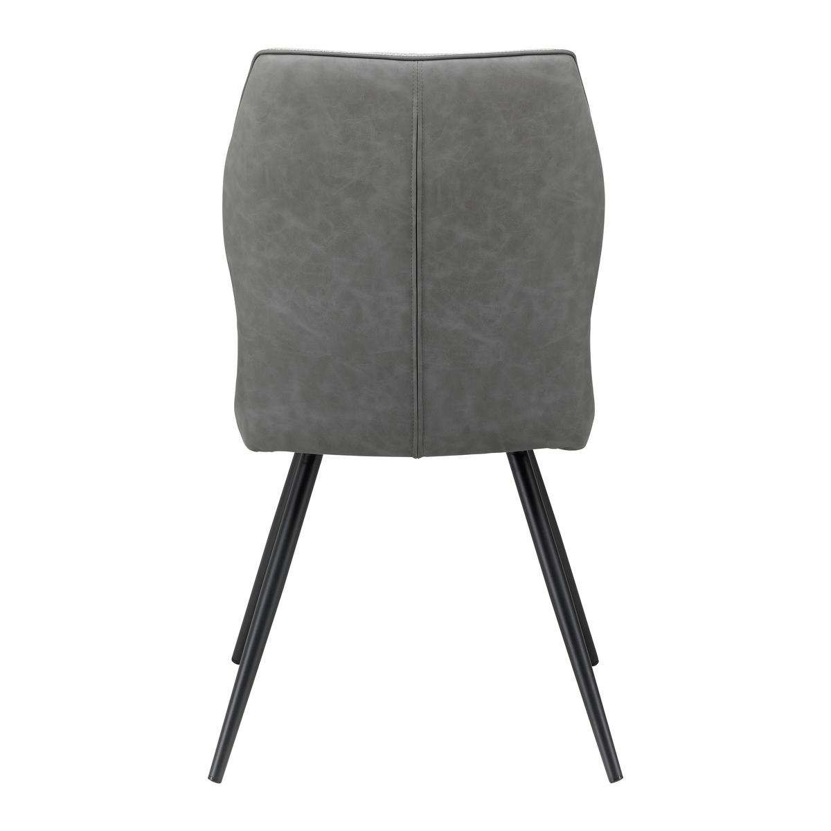 KRZESŁO EVA - czarny/szary, Modern, metal/drewno (49/91/59cm) - Bessagi Home
