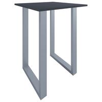 Bartisch XONA Anthrazit/ Silber ca.80x102x80cm - Anthrazit/Silberfarben, KONVENTIONELL, Holzwerkstoff/Metall (80/80/102cm)