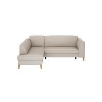 Sarokkanapé Ágyfunkcióval Avola - tölgyfa színű/szürke, Konventionell, bőr/faalapú anyag (173/87/245cm)