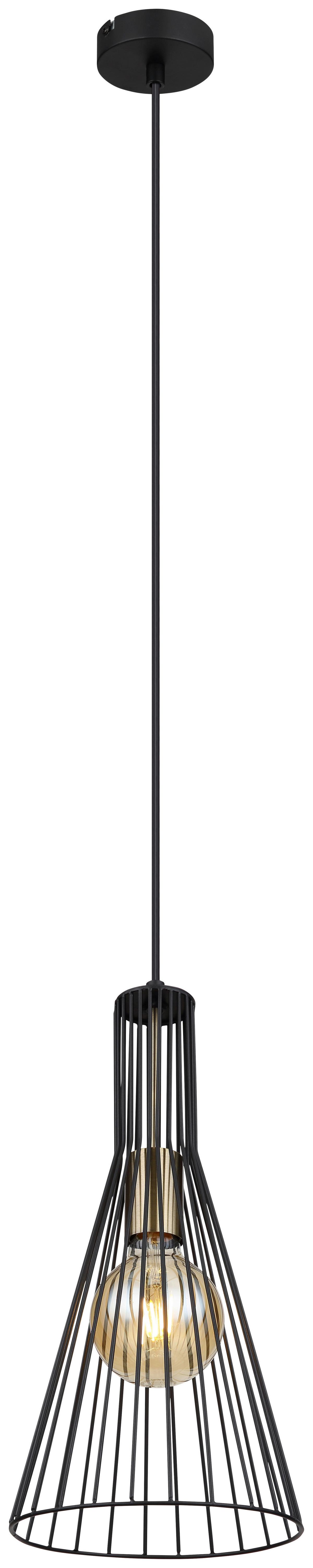 Viseća Svjetiljka Milli - crna, Basics, metal (20/120cm) - Globo