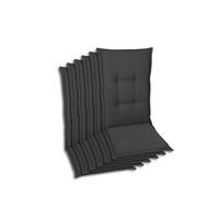 Sesselauflagenset Anthrazit, 6-teilig - Anthrazit, Basics, Textil (50/7/120cm)