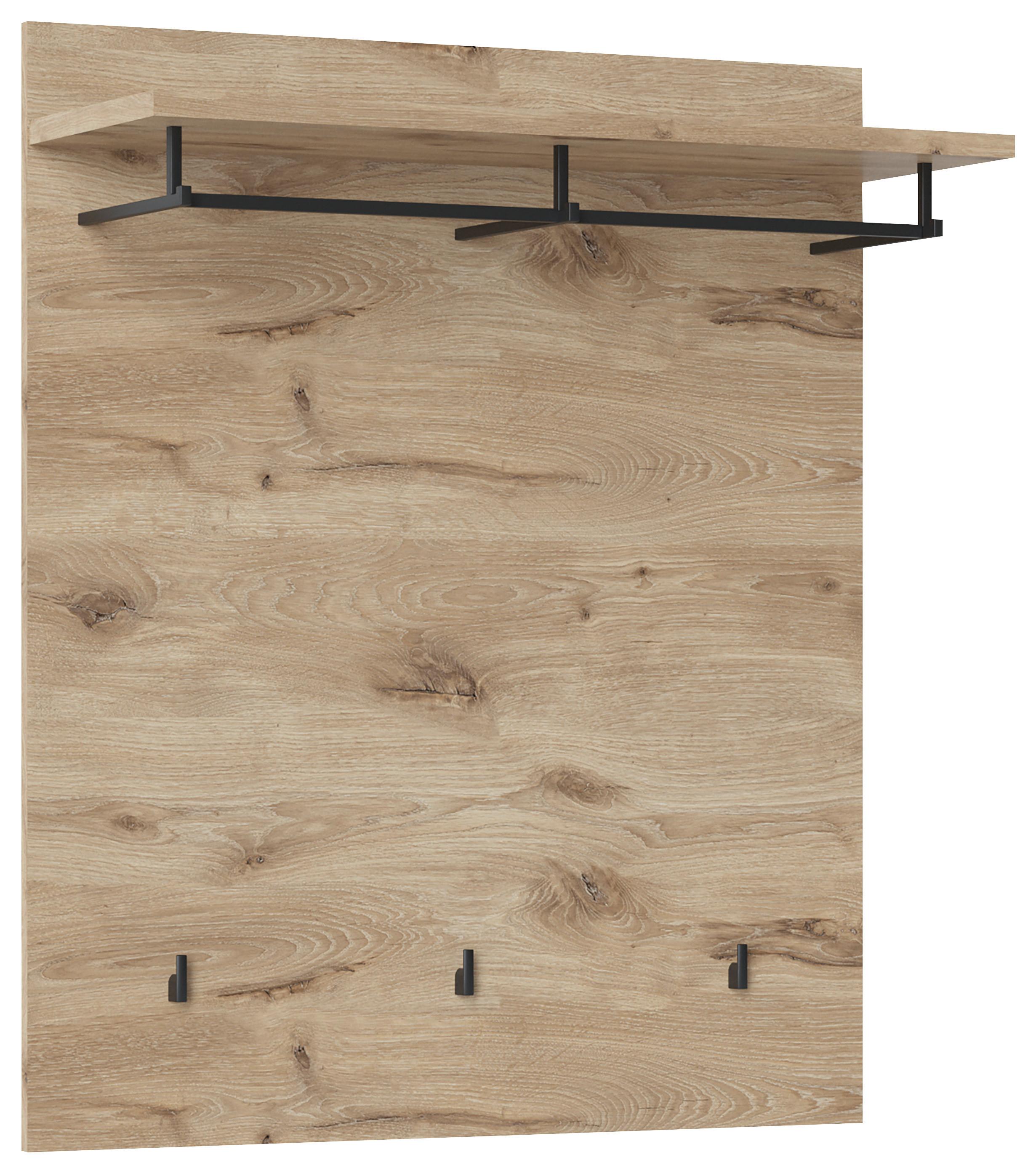 Panou cuier TWIST - culoare lemn stejar, Modern, material pe bază de lemn (86/101/29,6cm) - Modern Living