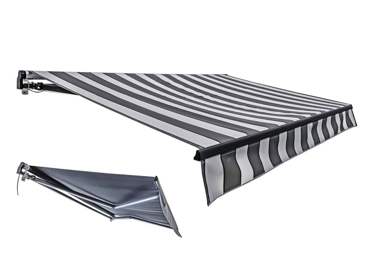 MARKISE ELEKTR. MARKISE 295X200 WEIß - Anthrazit/Hellgrau, MODERN, Kunststoff/Metall (200/20/295cm) - Gardenson