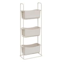 Etajeră pentru duș Easybath - bej, Basics, plastic/metal (28,9/15,8/75,7cm)
