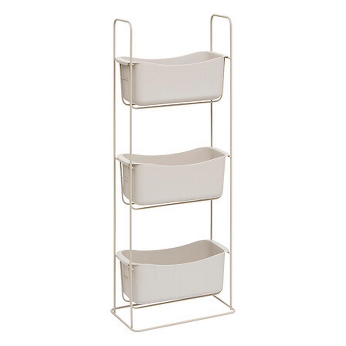 Etajeră pentru duș Easybath - bej, Basics, plastic/metal (28,9/15,8/75,7cm)
