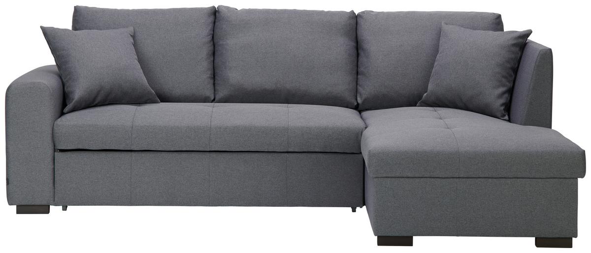 NAROŻNIK BILL - czarny/szary, Design, tworzywo sztuczne/tkanina (238/158cm) - Xora