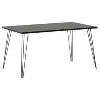 Schreibtisch Fynn Basaltgrau - Schwarz/Grau, Design, Holzwerkstoff/Metall (140/80/74cm) - MID.YOU