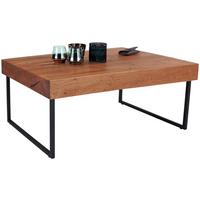 Stolić Oliver - boje hrasta/crna, Moderno, drvni materijal/metal (110/42/65cm) - Modern Living