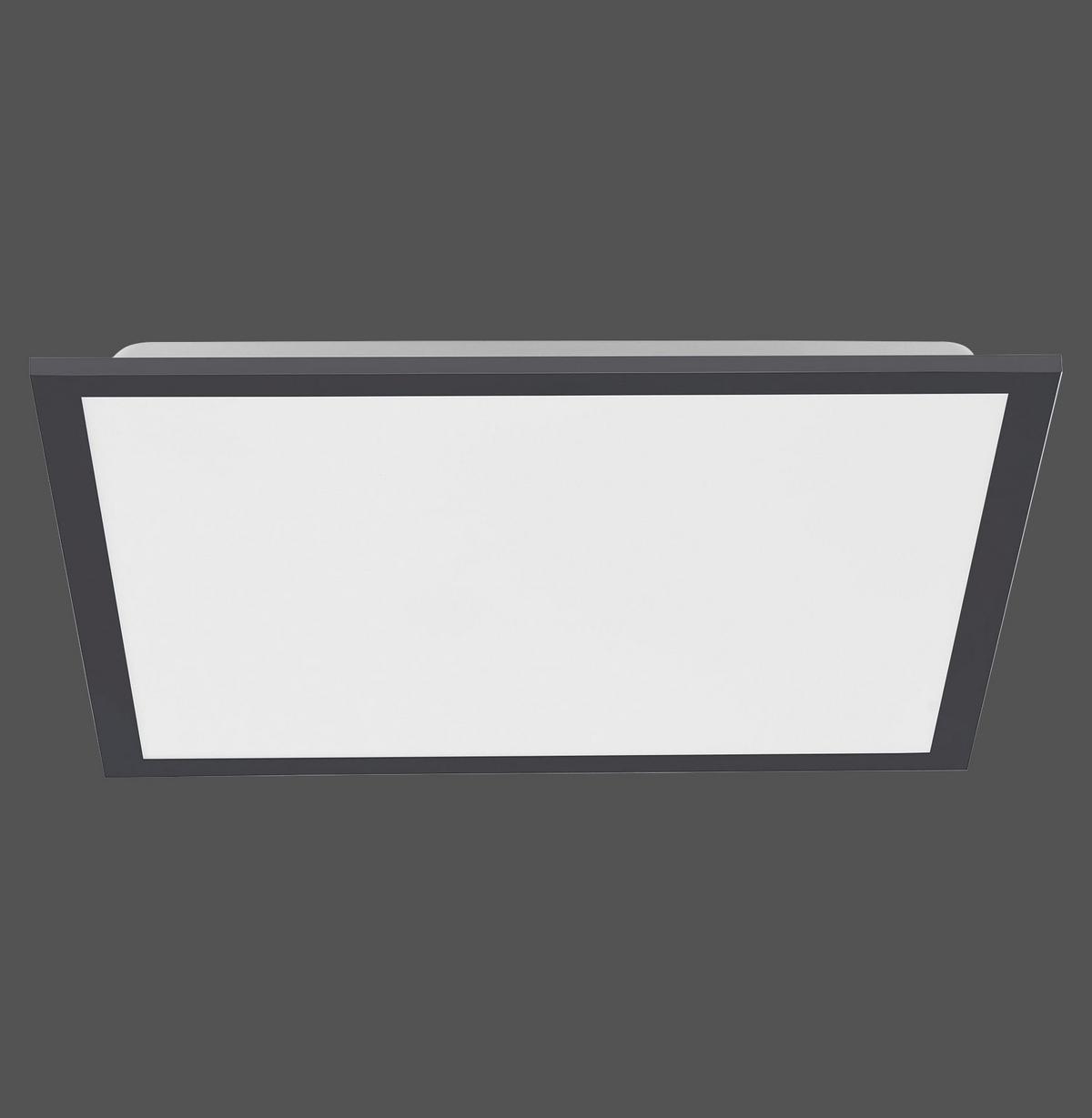LED-Deckenleuchte Flat max. 23,5 Watt - Schwarz, Basics, Kunststoff/Metall (44,5/44,5/7cm)