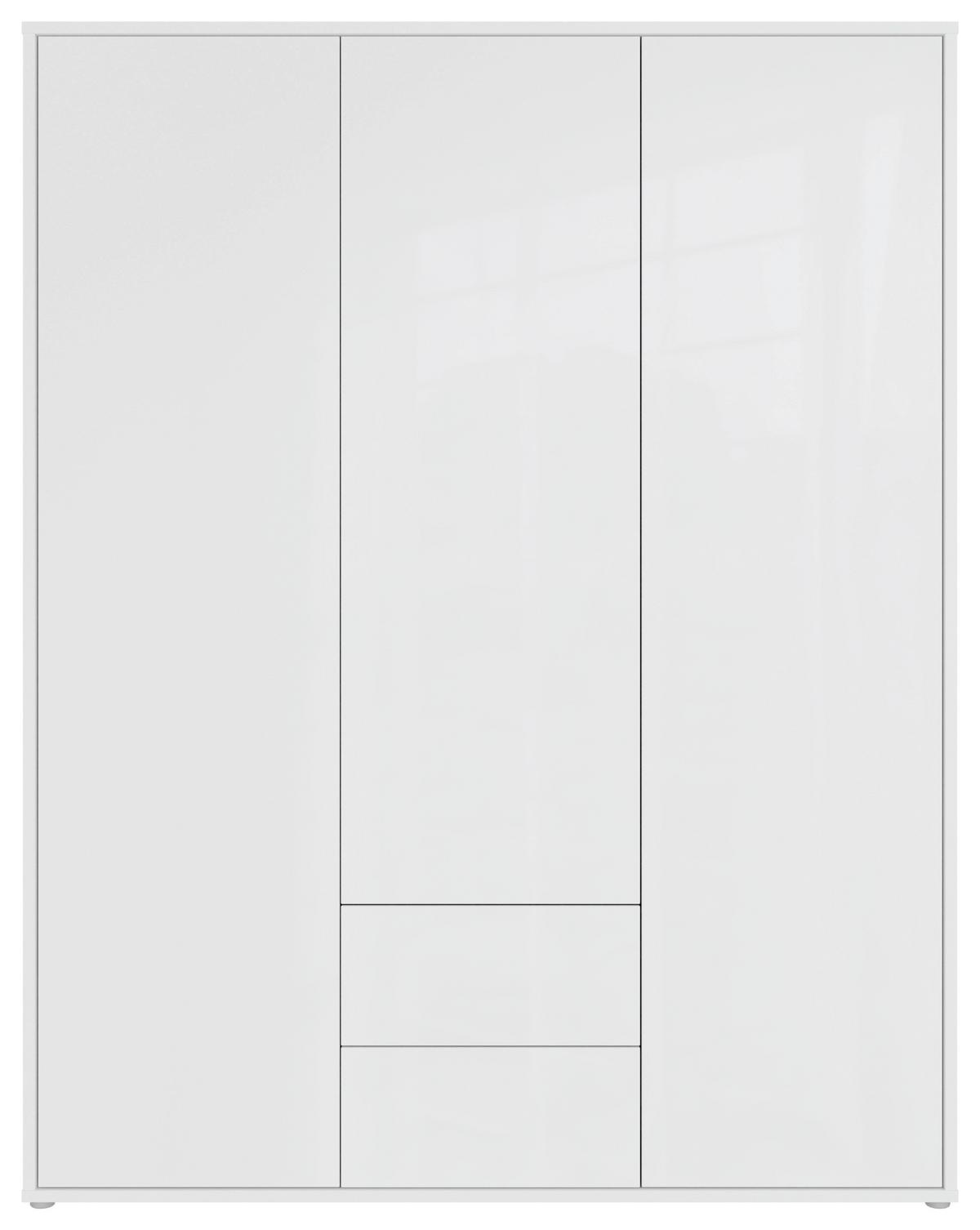 Omara S Klasičnimi Vrati Alice, Bela - bela/visoki sijaj, Trend, leseni material (169/214/60cm) - Carryhome