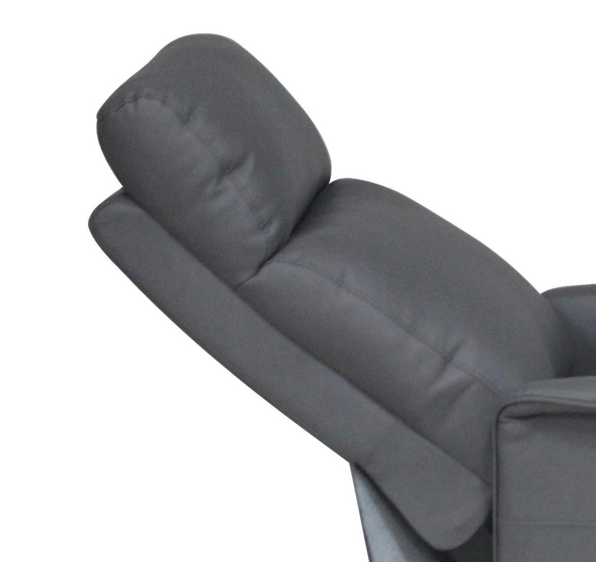 Tv-fotelj Graham, Siva, Električno Nastavljiv - temno siva/siva, Konvencionalno, kovina/tekstil (66/80-97/90-159,5cm) - Modern Living